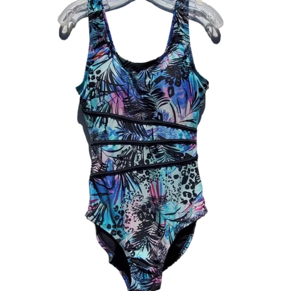 Swimsuits For All One-Piece suit Beach Vacation Mosaic Tropical Multicolor 14